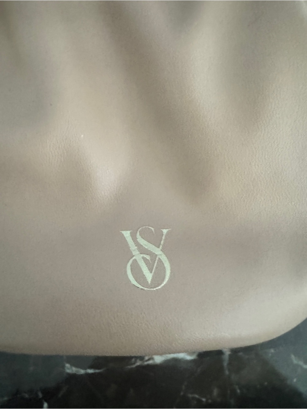 Victoria's Secret Taupe Tote with Gold VS Logo